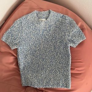 Sandro blue crop sweater XS/0 knitwear